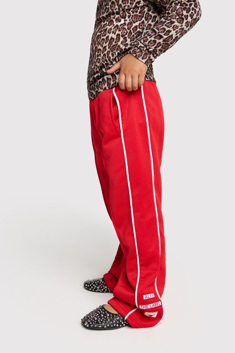 Alix the label Kids Knitted Wide Leg Pants - bright Red