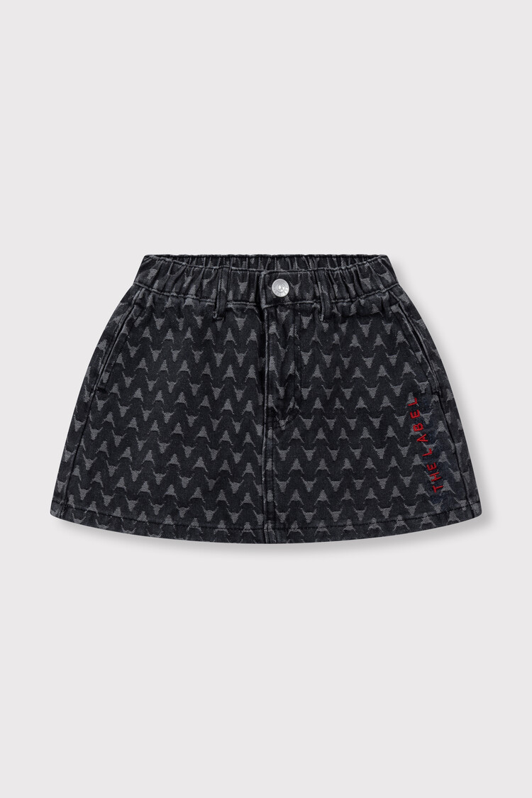 Alix the label Kids woven bull skirt -Dark Grey