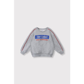 Alix the label Kids knitted text print sweater - Soft grey melange