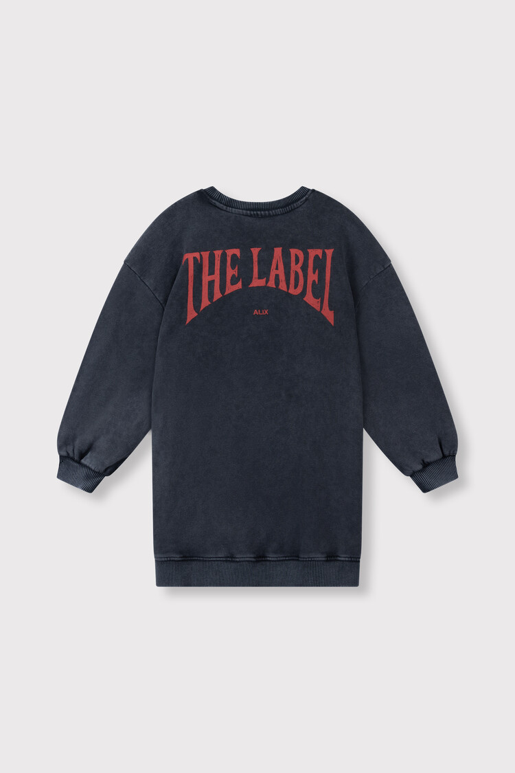 Alix the label Kids knitted sweater dress - Charcoal grey