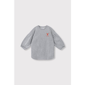 Alix the label Kids knitted sweater dress - Soft grey melange