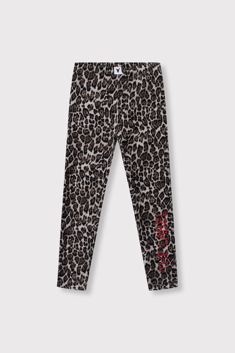 Alix the label Kids knitted jaguar Legging - Animal