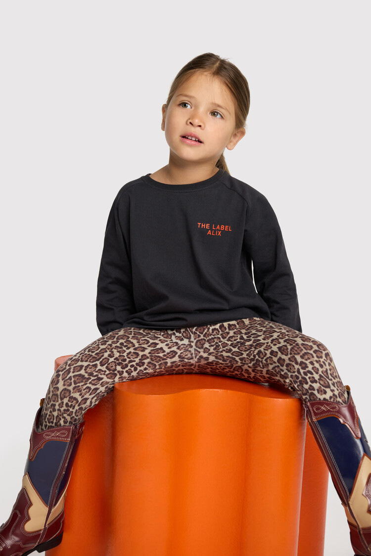 Alix the label Kids knitted jaguar Legging - Animal