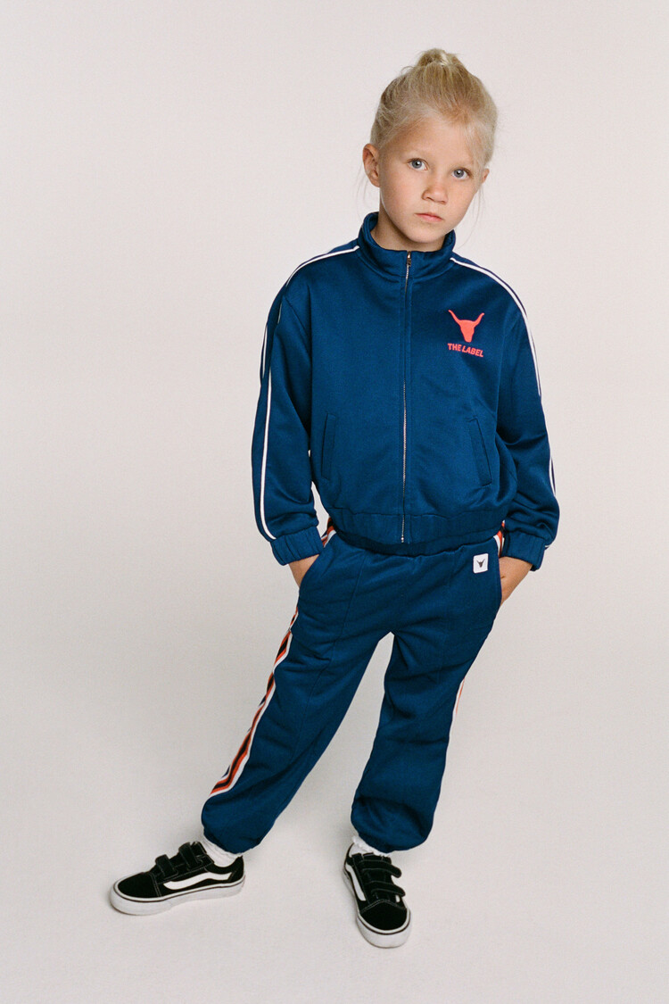Alix the label Kids Knitted training jacket - Intense Blue