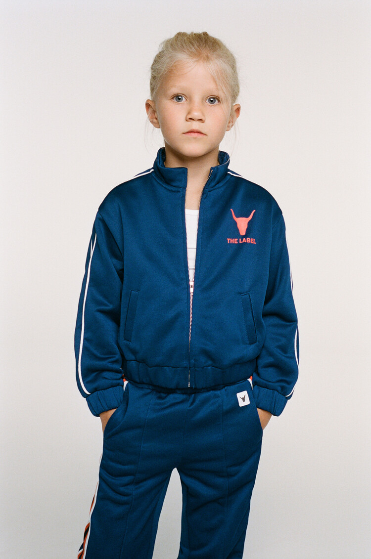Alix the label Kids Knitted training jacket - Intense Blue