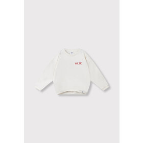 Alix the label Kids knitted bull sleeve sweater - Ecru