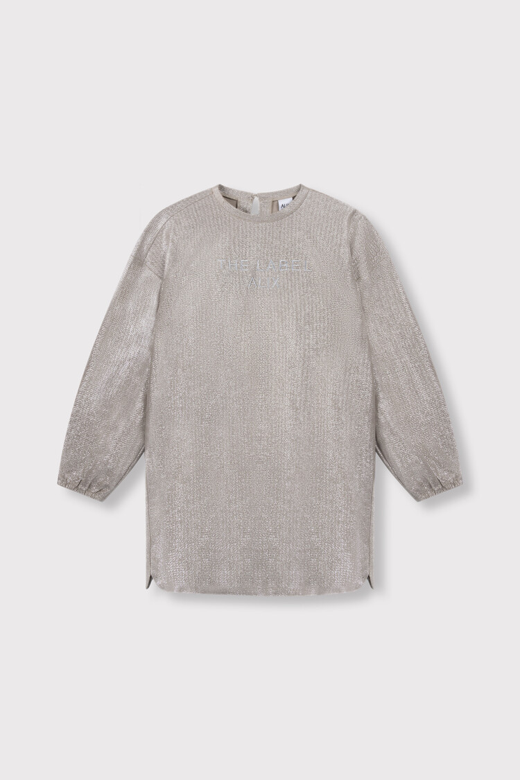 Alix the label Kids knitted silver dress