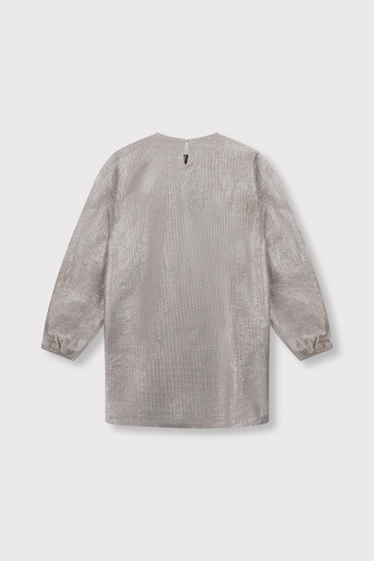 Alix the label Kids knitted silver dress