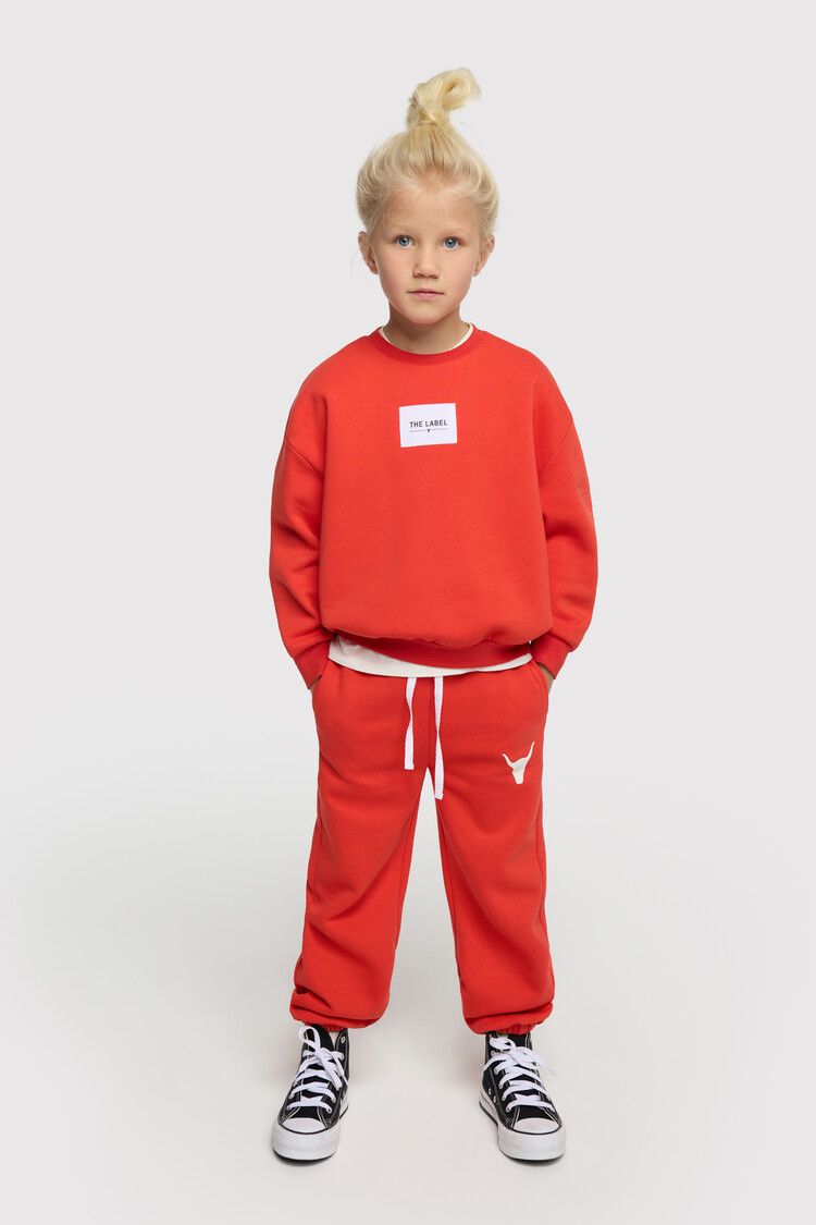 Alix the label Kids knitted label sweater - Bright Red