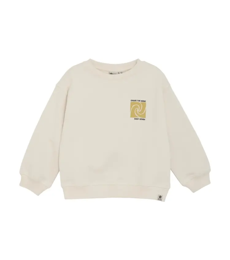 Daily7 Oversized Sweater Backprint - Sandshell