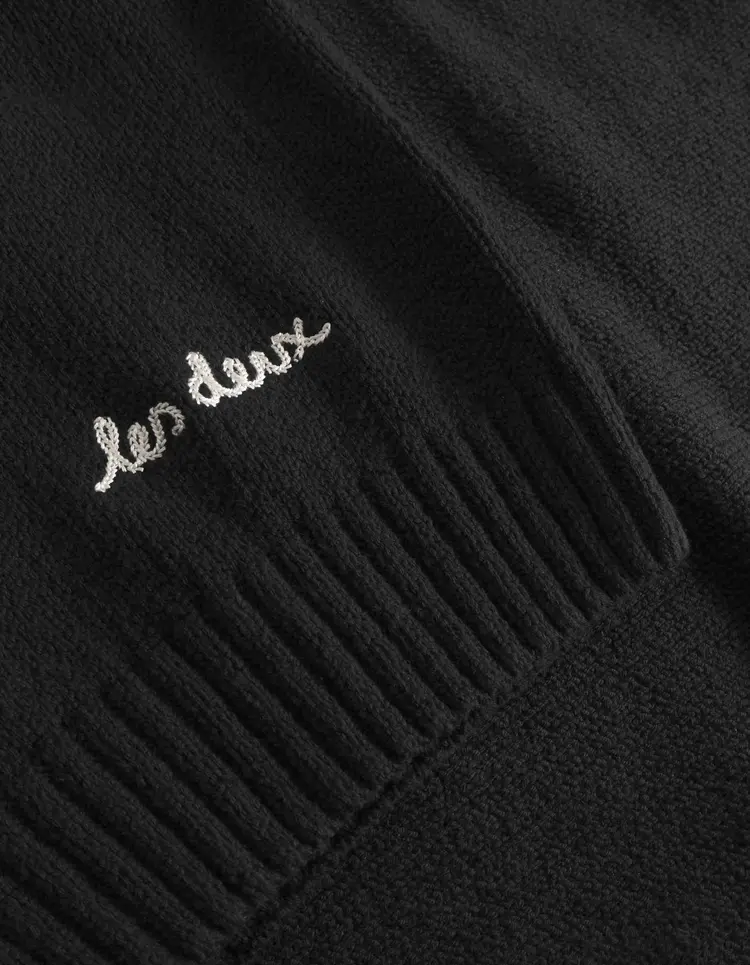 Les Deux Brad Rugby Polo Knit - Black