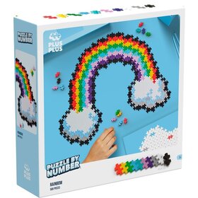 Plus - Plus Puzzle By Numbers 500 stuks - Regenboog
