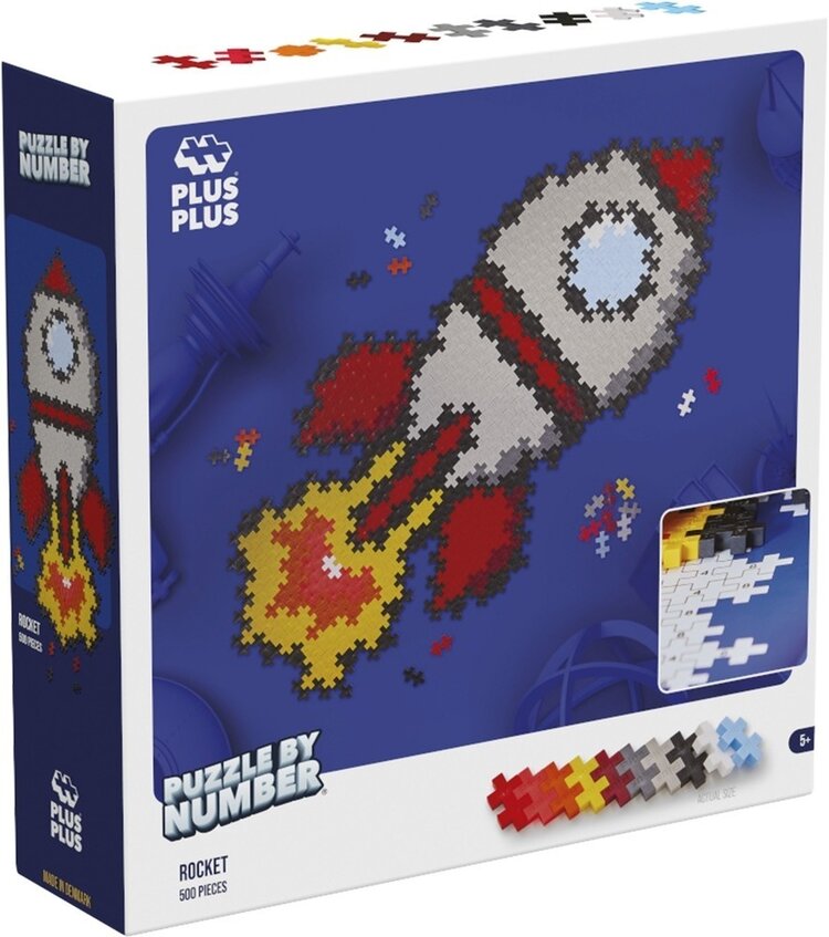 Plus - Plus Puzzle By Numbers 500 stuks - Raket