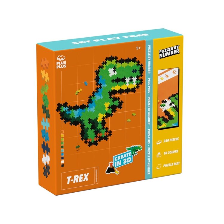 Plus - Plus Puzzle By Numbers 250 stuks - T-rex