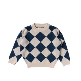 YourWishes Diamond Knit Chunky Sweater - Tapioca