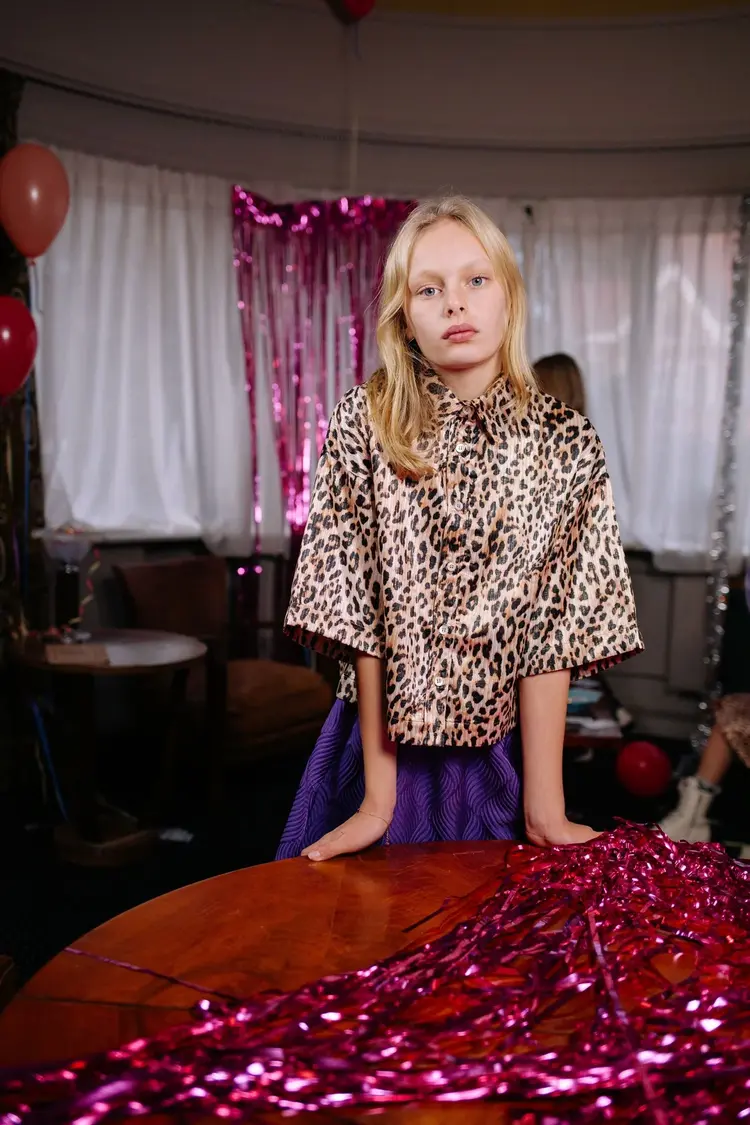 Call me Frankie Leopard Blouse