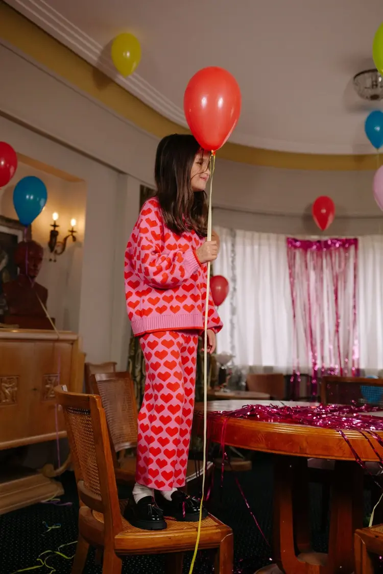 Call me Frankie Knitted Heart Pants