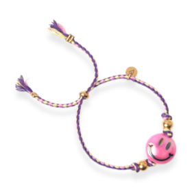 LOVEissue Happy smiley bracelet - fuchsia/purple