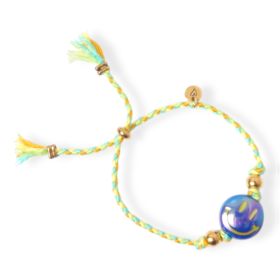 LOVEissue Happy smiley bracelet - dark blue/green