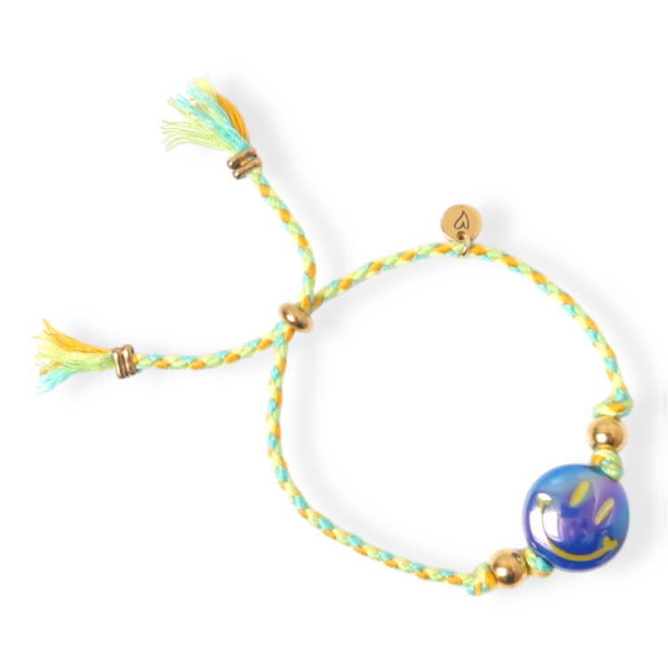 LOVEissue Happy smiley bracelet - dark blue/green