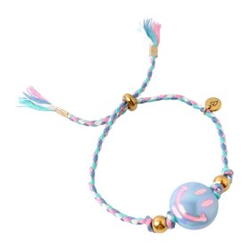 LOVEissue Happy smiley bracelet - baby blue