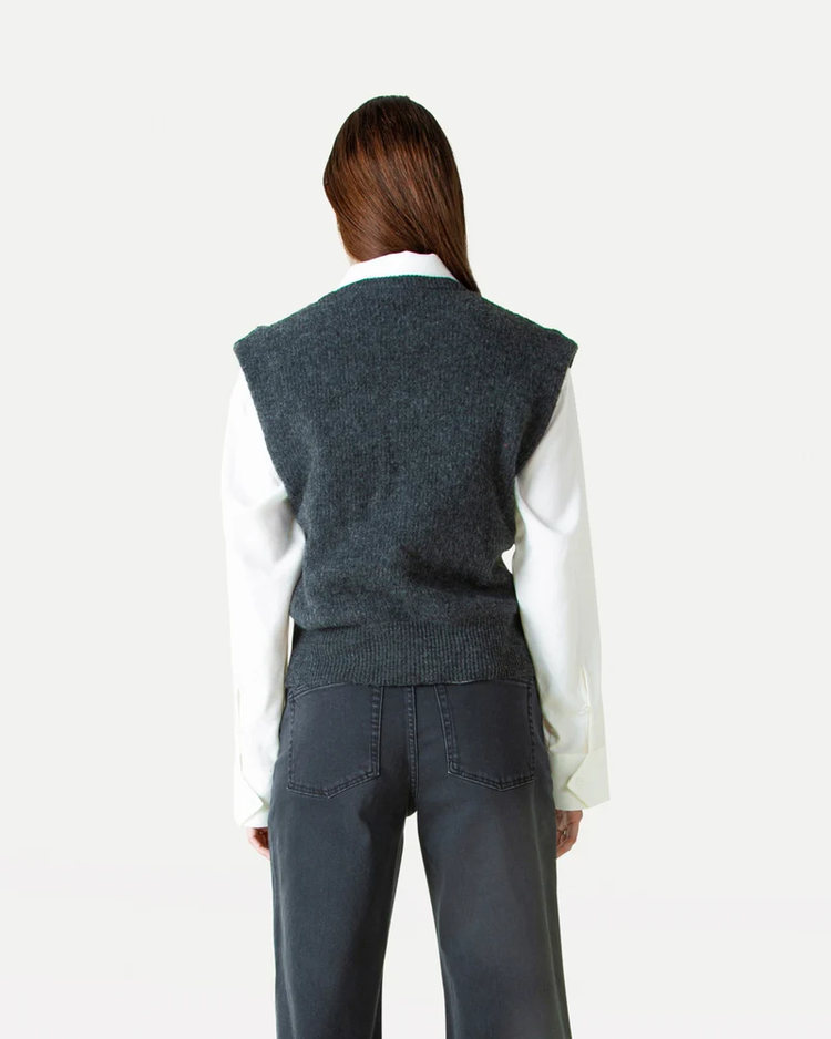 Another Label Indra Knitted Pull - Grey Melee
