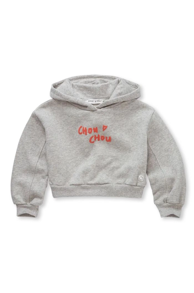 Sproet & Sprout Cropped Hooded Sweatshirt - Grey Melee