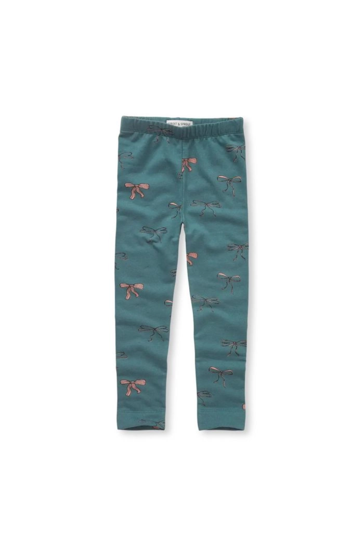 Sproet & Sprout Winter Legging Bows - Shady Green