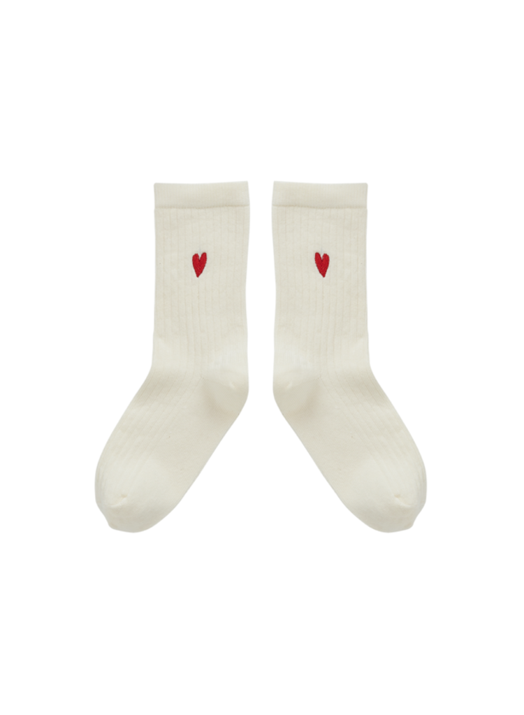 Sproet & Sprout Sport Socks Hearts - Ivory