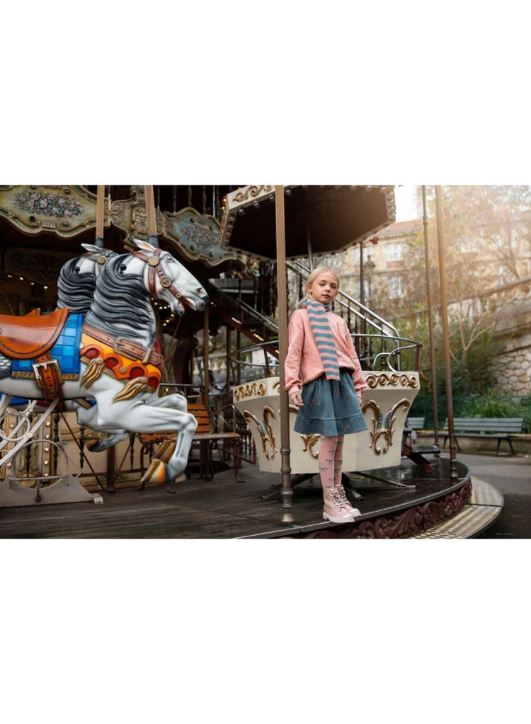 Sproet & Sprout Skirt Ruffle Bow Print - Shady Green