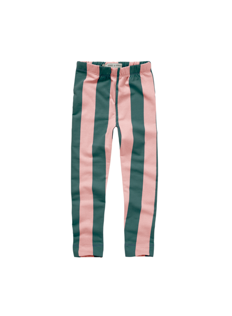 Sproet & Sprout Winter Legging Block Stripe - Peach Parfait