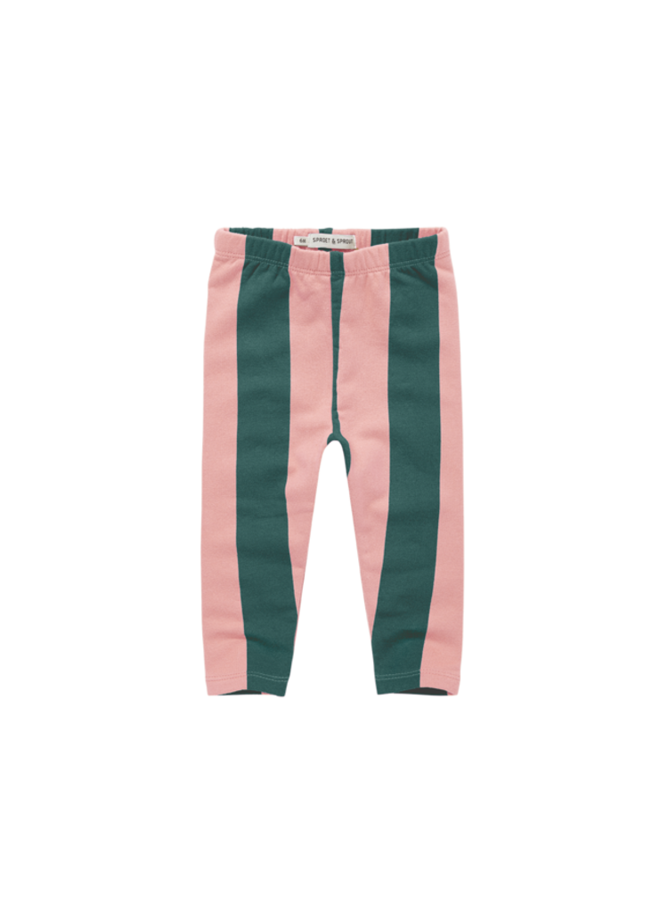 Sproet & Sprout Winter Legging Block Stripe - Peach Parfait