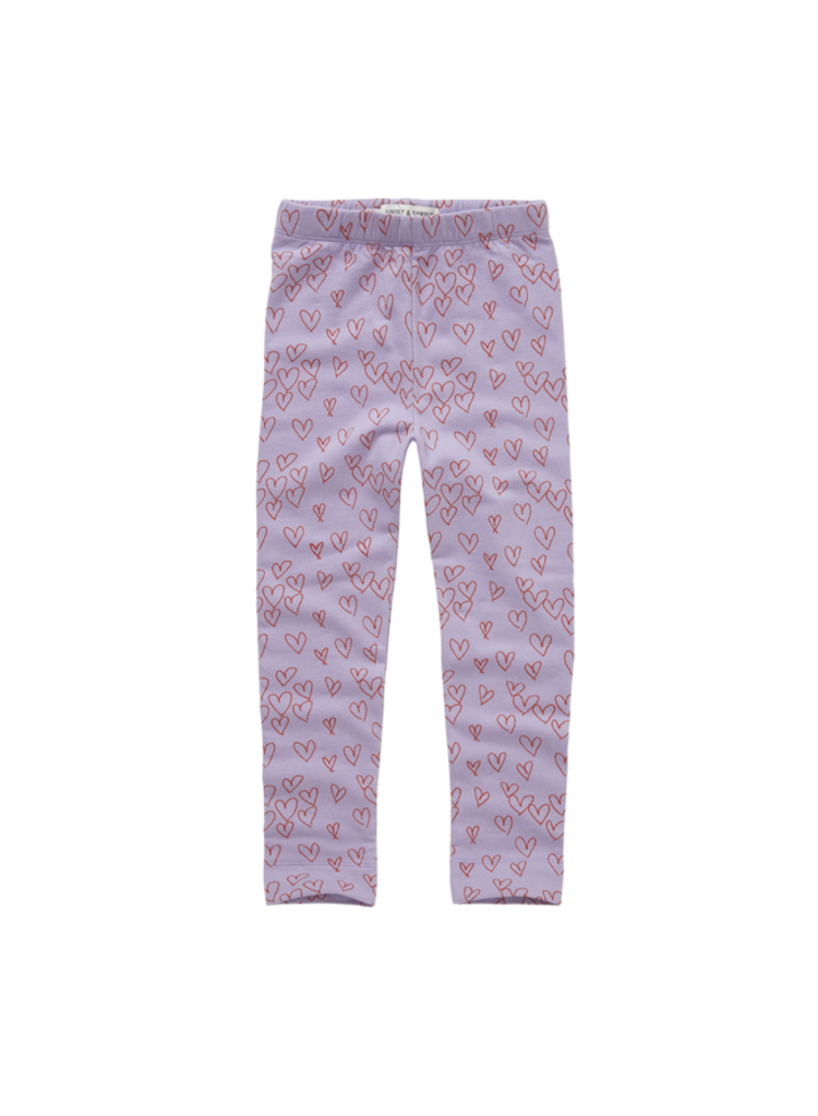 Sproet & Sprout Winter Legging Hearts - Lavender