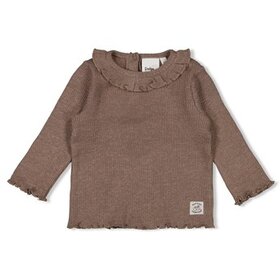 Feetje Longsleeve rib Better Together - Bruin Melange