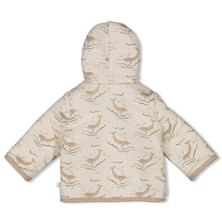 Feetje Boucle omkeerbare jas met capuchon - Narwal
