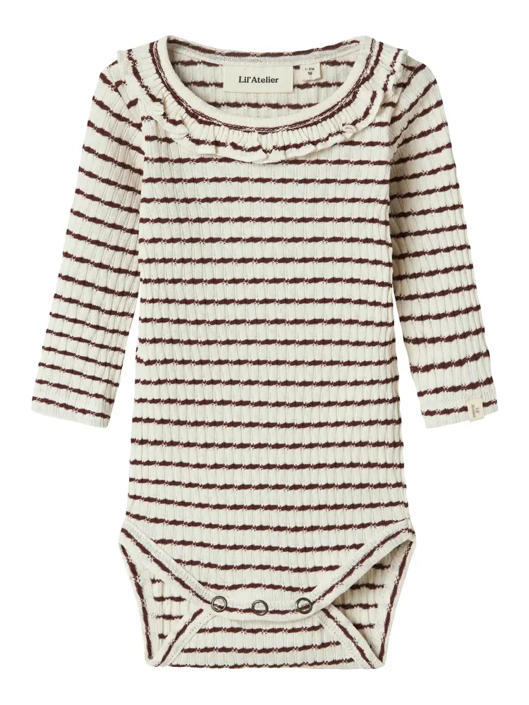 Lil'Atelier Baby Sophia ls slim body - Hot chocolate