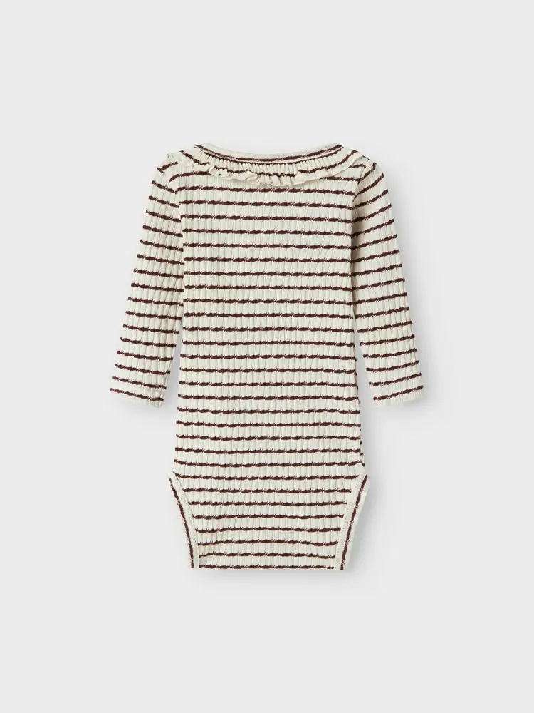 Lil'Atelier Baby Sophia ls slim body - Hot chocolate