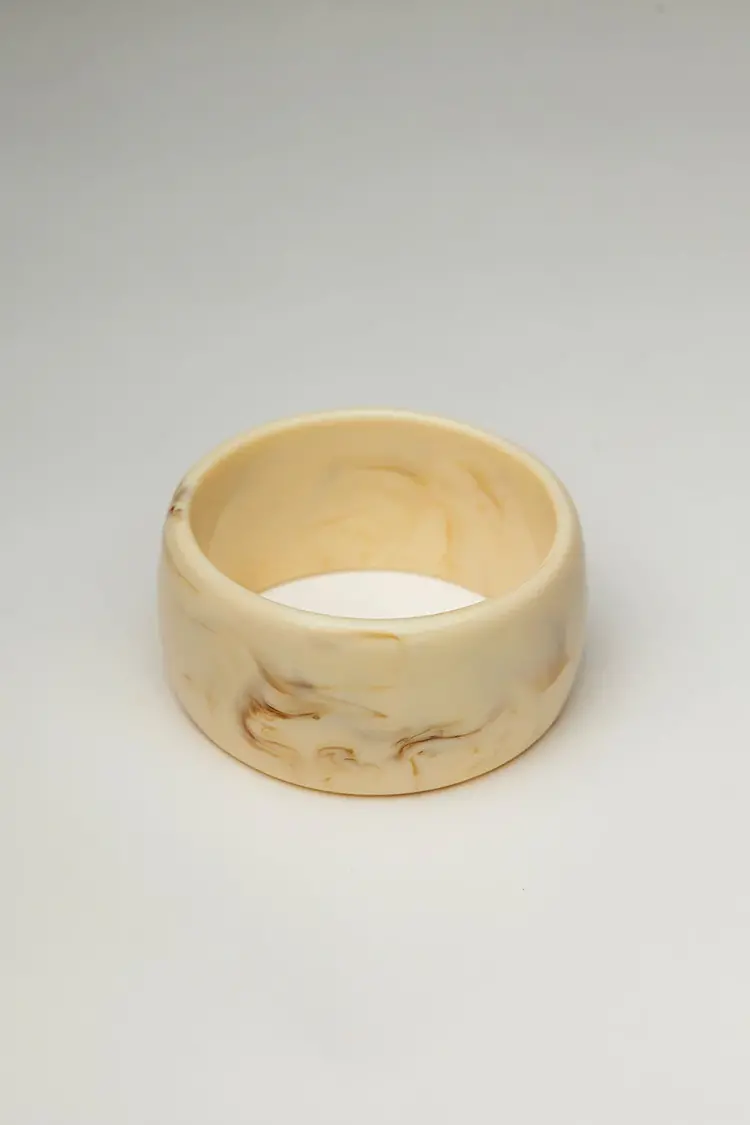 Bow19 Big Bracelet - Marble White