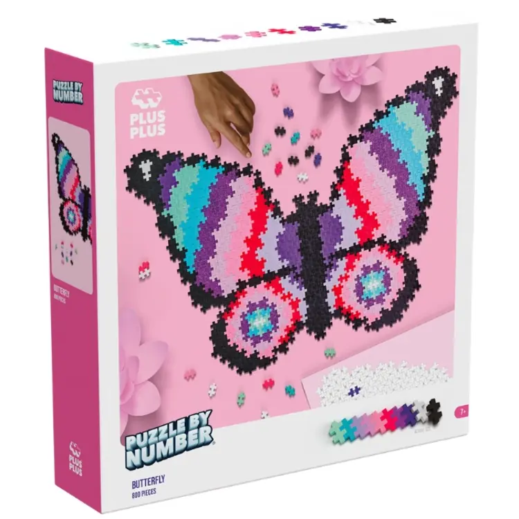 Plus - Plus Puzzle By Numbers 800 stuks - Vlinder