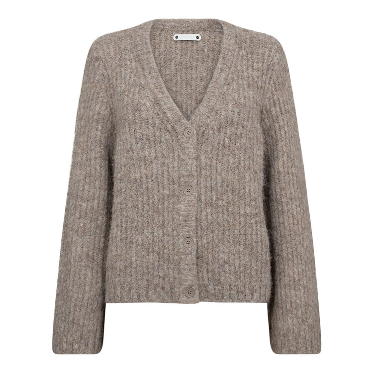 Co'Couture Charlie V-Cardigan - Walnut