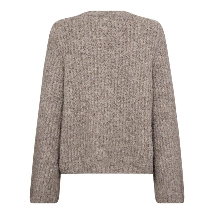 Co'Couture Charlie V-Cardigan - Walnut