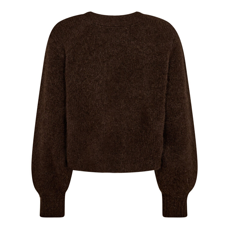 Co'Couture Cozy Twist back Knit - Mocca