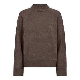 Co'Couture Row Turtleneck Knit - Walnut