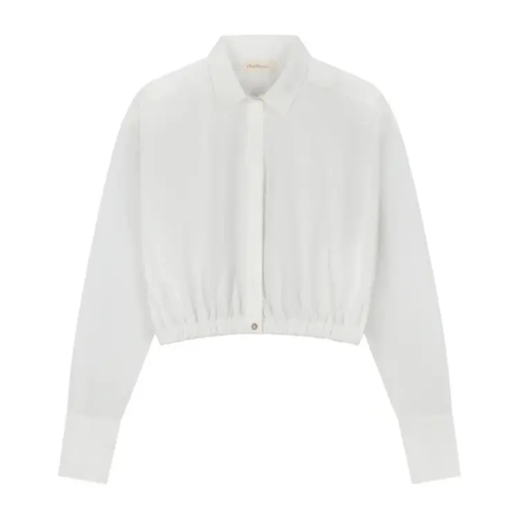 Charlie Petite Odile Blouse - White