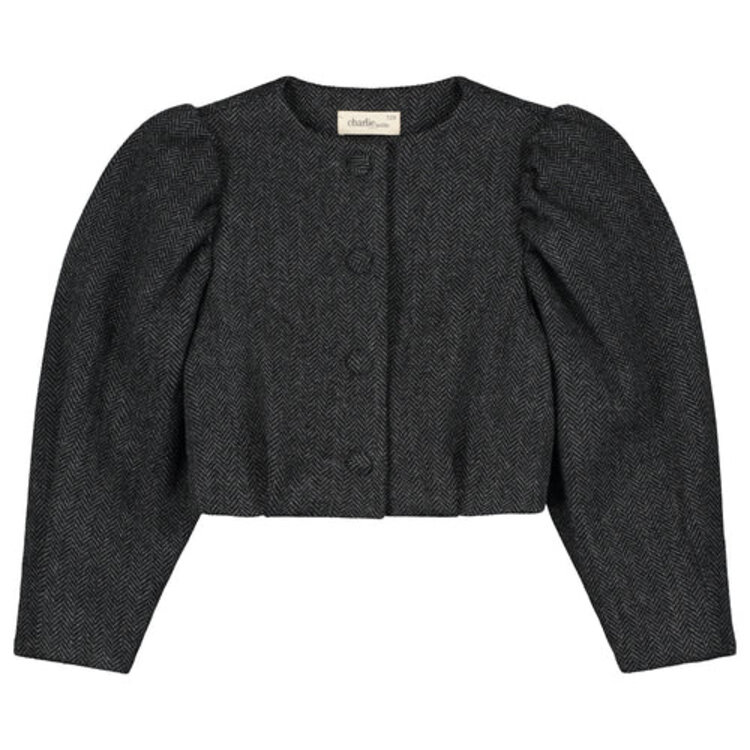Charlie Petite Mini Odie Blazer - Black/Grey