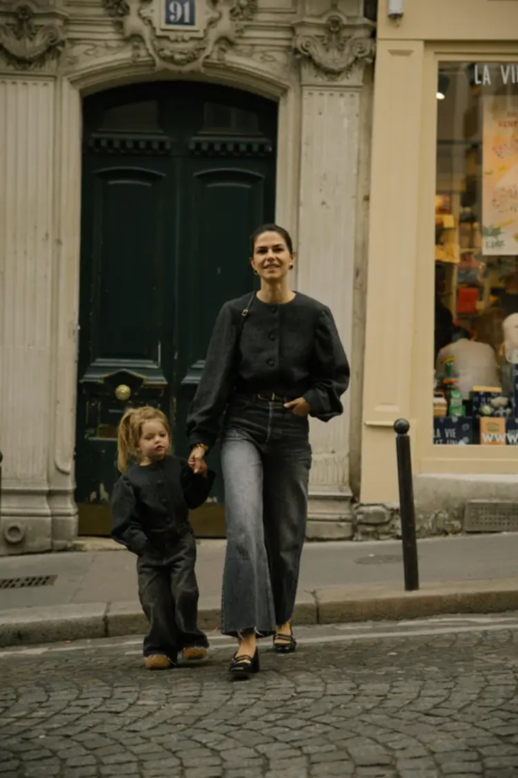 Charlie Petite Mini Odie Blazer - Black/Grey