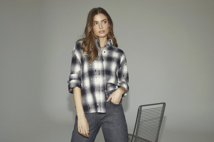 Co'Couture Moby Check Shirt - Black