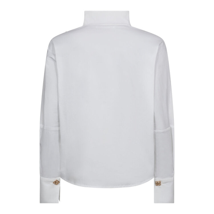 Co'Couture Sanne Asym Button Blouse - White