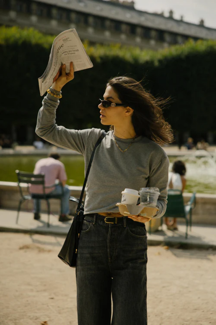 Charlie Petite Mommy Owen Longsleeve - Grey Melange