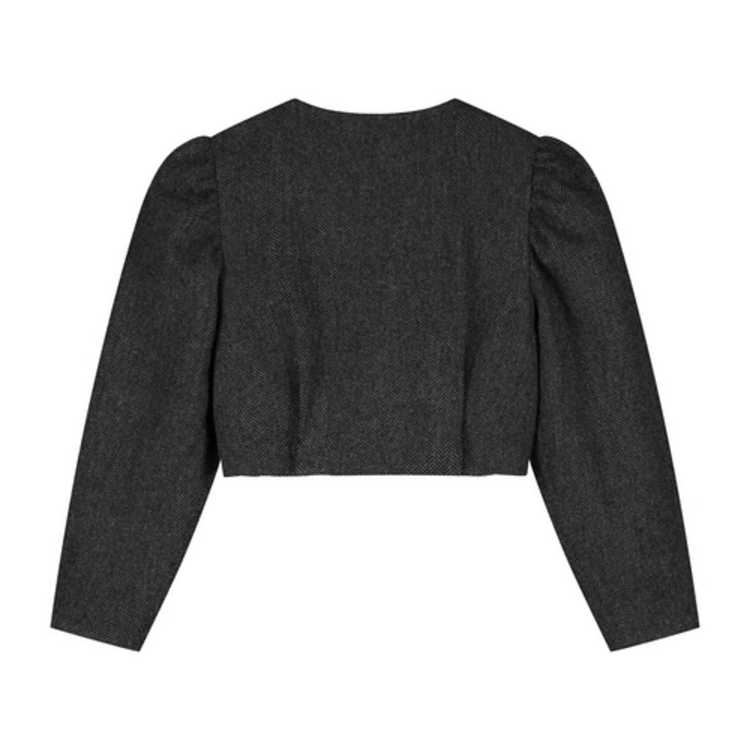 Charlie Petite Mommy Odie Blazer - Black/Grey